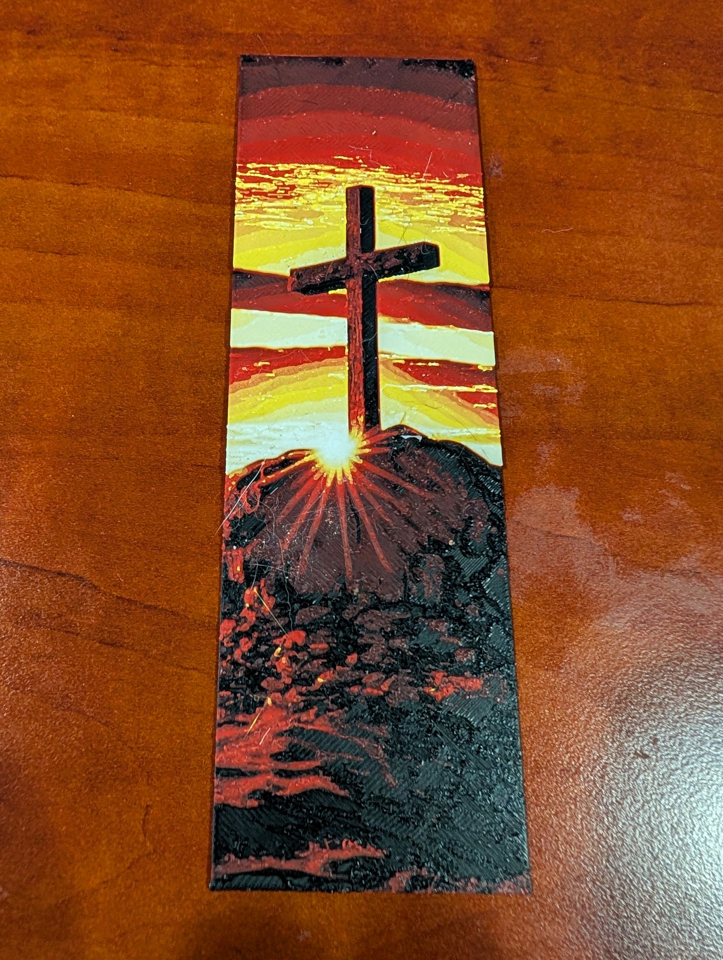 Cross Sunset Bookmark - 3D Printed