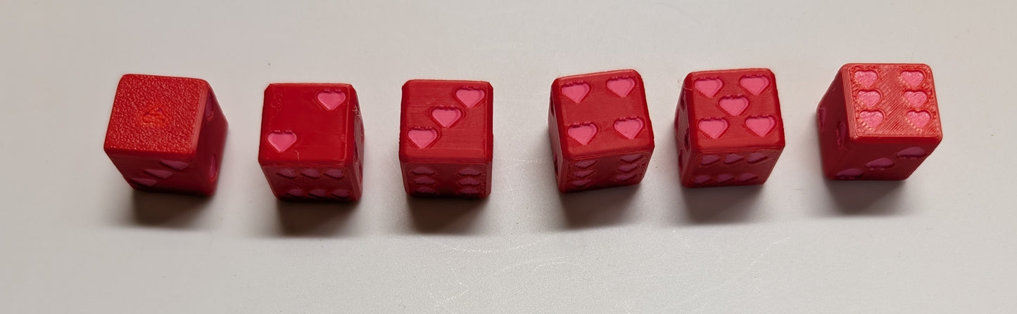 Valentine's Heart Dice