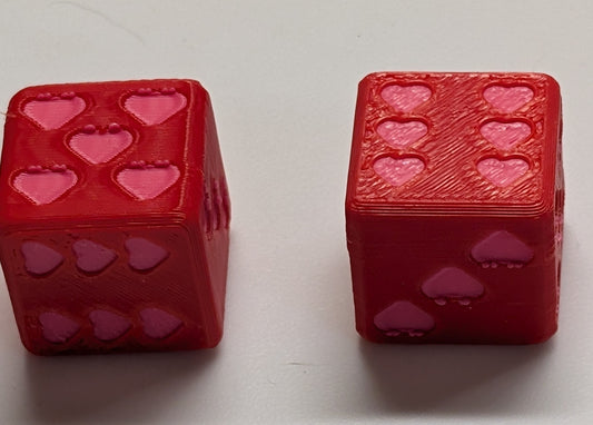 Valentine's Heart Dice