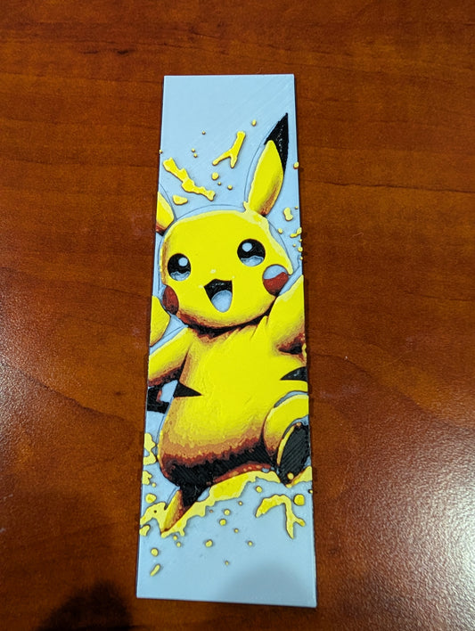 Pikachu Pokemon Fanart Bookmark - 3D Printed